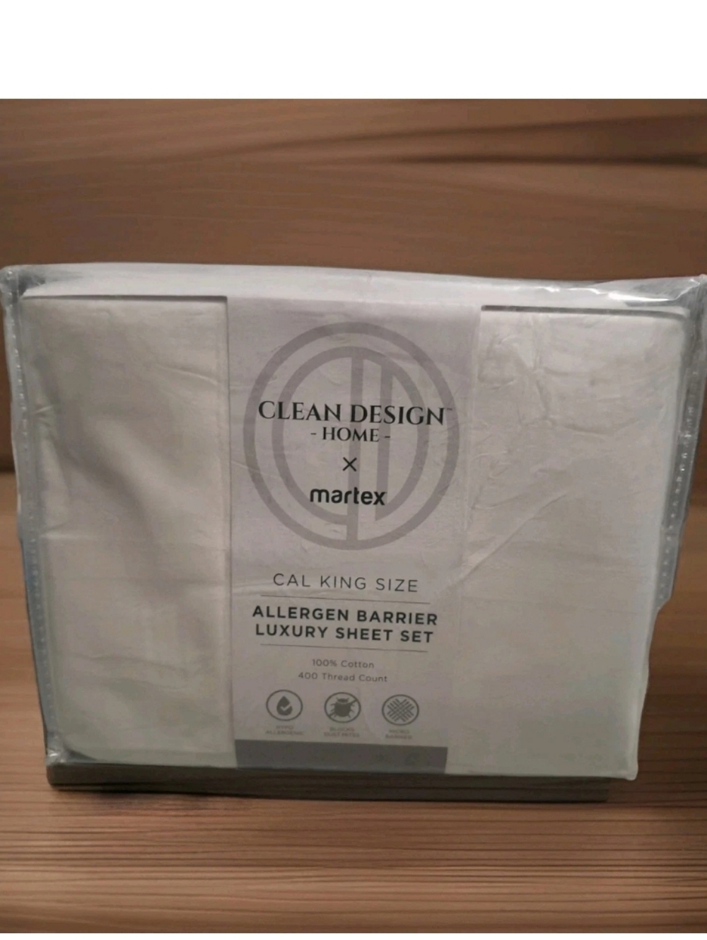 CLEAN DESIGN HOME X MARTEX ALLERGEN BARRIER COTTON SHEET SET CALIFORNIA KING